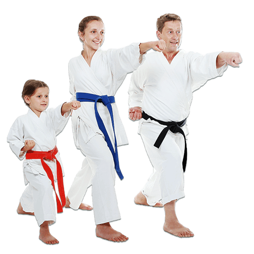 Martial Arts Lessons for Families in Chesapeake VA - Man and Daughters Family Punching Together