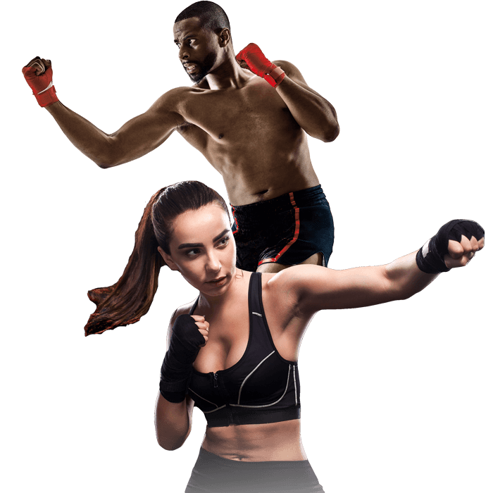 Mixed Martial Arts Lessons for Adults in Chesapeake VA - Man and Woman Punching Hooks